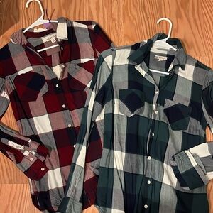 Merona Plaid Shirts Set of 2
